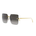 Lunettes de soleil géométriques Fendi First Crystal Gold