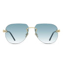 Fred Sunglasses Fg4011 Un 30 Z Manille Cable Gold/Blue Unisex