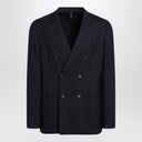 Santaniello Blue Checked Double Breasted Jacket