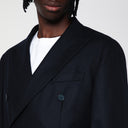 Santaniello Blue Wool Blend Veste à deux nords