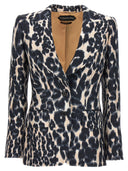 Tom Ford Animal Print Single Breasted Blazer