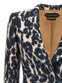 Tom Ford Animal Print Single Breasted Blazer