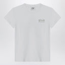 Golden Goose White Cotton T Shirt With Logo