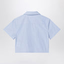 Golden Goose Light Blue Striped Cotton Shirt