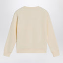 Golden Goose Ivory Crewneck Sweatshirt With Logo