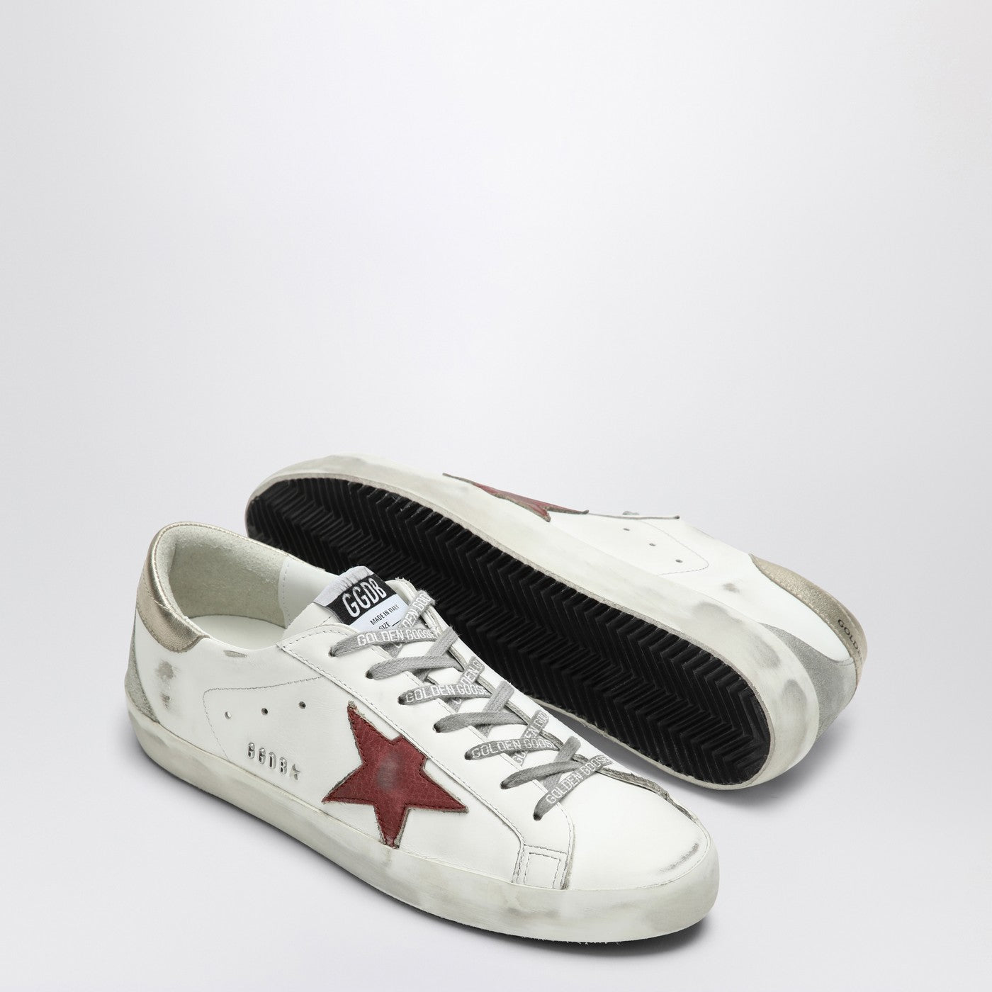 Golden Goose Sneakers Super Star White/Red/Platinum – Balardi