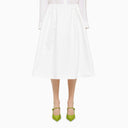 Marni White Cotton Wide Skirt