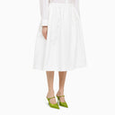 Marni White Cotton Wide Skirt