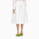 Marni White Cotton Wide Skirt