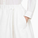 Marni White Cotton Wide Skirt