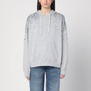 Golden Goose Gray Sweatshirt With Applied Crystals