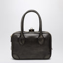 Golden Goose Vintage Effect Black Leather Life Bag