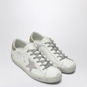Golden Goose White/Purple/Platinum Super Star Low Top Sneaker