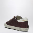 Golden Goose Super Star Sneakers In Bordeaux Glitter