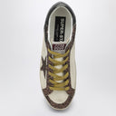 Golden Goose Super Star White/Brown Sneakers With Glitter