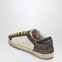 Golden Goose Super Star White/Brown Sneakers With Glitter