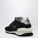Golden Goose Marathon Sneakers Black/Silver In Nylon And Leather
