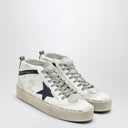 Golden Goose White Mid Star Trainer con Blue Star