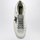 Golden Goose White Mid Star Trainer con Blue Star