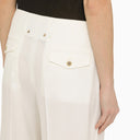 Golden Goose White Wool Blend Wide Trousers