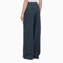 Jeans larghi blu d'oro in denim