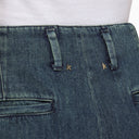 Jeans larghi blu d'oro in denim