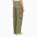 Golden Goose Military Green Viscose Cargo Trousers