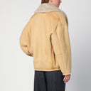 Peau de mouton d'oie dorée avec un large col de cisaillement