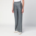 Golden Goose Silk Blend Trousers With Floral Pattern