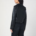 Golden Goose Black Leather Jacket With A Glossy Effect