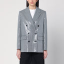 Golden Goose Double Breasted Jacket In Pied De Poule With Sequins