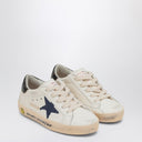 Golden Goose White/Navy Blue Super Star Trainer