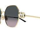 Lunettes de soleil Gucci Gg2046 S 002 Femme Dégradé Or/Gris