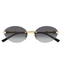 Gucci Sunglasses Gg2051 S 002 Black Gold/Smoky Grey Women