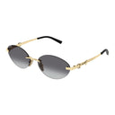 Gucci Sunglasses Gg2051 S 002 Black Gold/Smoky Grey Women