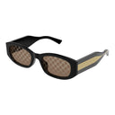 Gucci Sunglasses Gg2068 Sa 004 Black Gold/Brown Monogram Woman