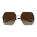 Gucci Sunglasses Gg2163 S 003 Silver/Brown Woman