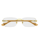 Gucci Gg1221 O 006 Yellow Gold/Transparent Men's Prescription Glasses