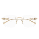 Gucci Gg1806 O 003 Rose Gold/Transparent Women's Eyeglasses