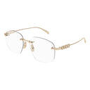 Gucci Gg1806 O 003 Rose Gold/Transparent Women's Eyeglasses