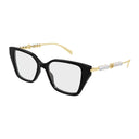 Gucci Gg1969 O 001 Gold Black/Transparent Women's Prescription Glasses