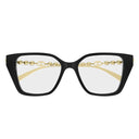 Gucci Gg1969 O 001 Gold Black/Transparent Women's Prescription Glasses