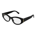 Gucci Gg2041 O 001 Black/Transparent Women's Prescription Glasses