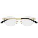 Gucci Eyeglasses Gg2050 O 002 Gold/Clear Woman