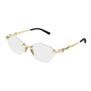 Gucci Eyeglasses Gg2050 O 002 Gold/Clear Woman