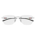 Gucci Eyeglasses Gg2099 O 001 Silver/Clear Men
