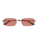 Gucci Sunglasses Gg1457 S 004 Silver/Red Logo Unisex
