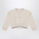 Sudadera recortada de color crema Givenchy con logotipo