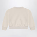 Sudadera recortada de color crema Givenchy con logotipo