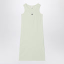 Vestido de algodón acanalado verde claro